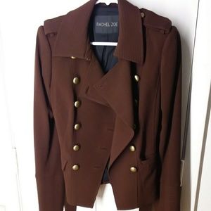 Rachel Zoe military style belted wool jacket -sz 4